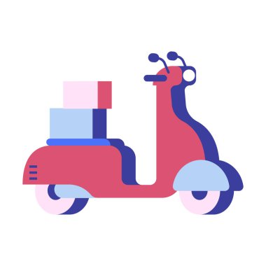 Beyaz arkaplanda scooter