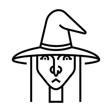 cadı ağ simgesi, vektör illüstrasyonu 