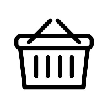 Sepet, simge, vektör illüstrasyonu 