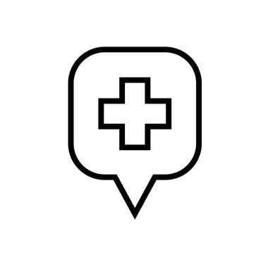 Tıbbi işaret simgesinin vektör çizimi