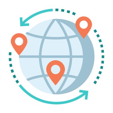 navigasyon düz vektör simgesi