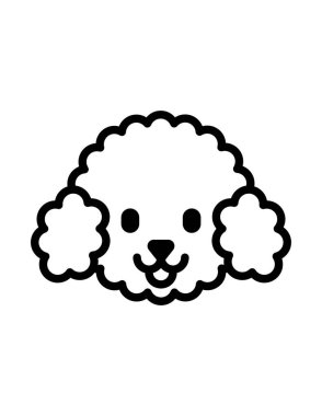 Çizgi film köpek yüzünün vektör illüstrasyonu