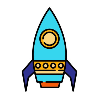 Bir roketin vektör çizimi