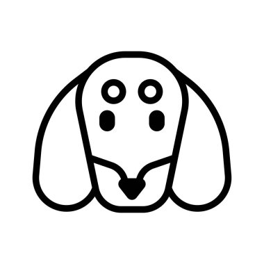 Dachshund simge vektör çizimi 