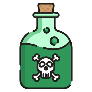 Bir zehir şişesinin vektör çizimi