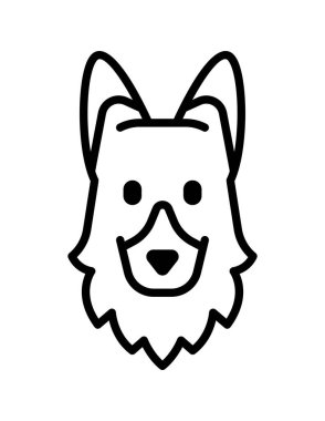 köpek simgesi vektör illüstrasyonu 