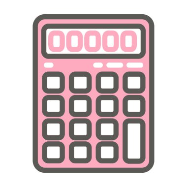 hesap makinesi, simge, vektör illüstrasyonu 