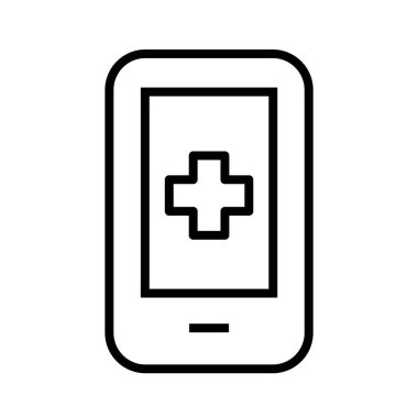 Akıllı telefon vektör simgesi. Grafik ve web tasarımı için izole edilmiş resim.