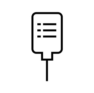 Siyah tarzda tıbbi bir ikon beyaz arkaplanda izole edilmiş. vektör illüstrasyonu