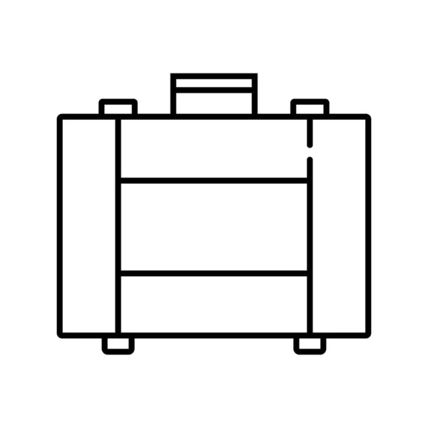 Bavulun Vektör Simgesi Beyaz Üzerine Izole Edildi — Stok Vektör