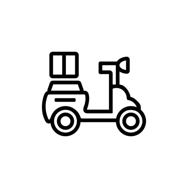 Scooter Ikon Platt Färg Stil Vektor Illustration — Stock vektor