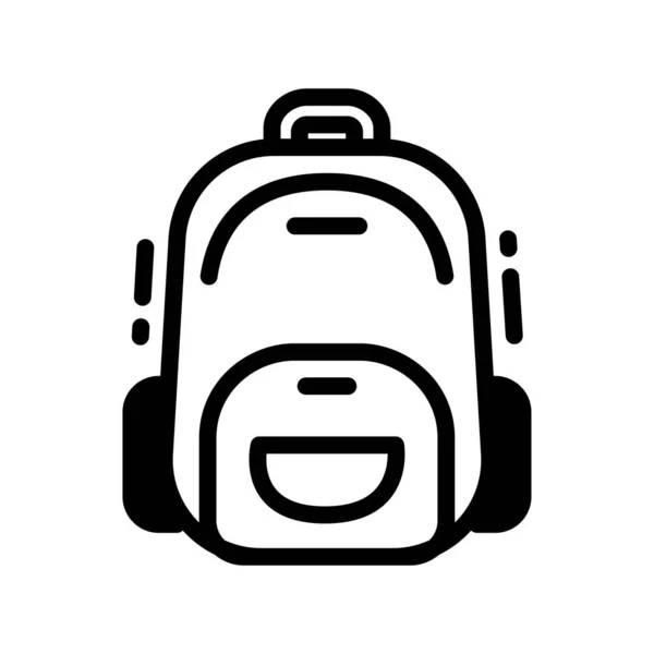 Icono Mochila Ilustración Vectorial — Vector de stock