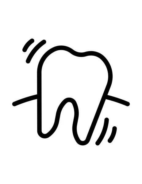 Икона Зуба Символ Стоматологической Помощи Векторная Иллюстрация — стоковый вектор