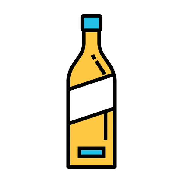 Ilustración Vectorial Una Botella Whisky — Archivo Imágenes Vectoriales