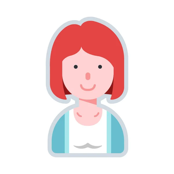 Vrouw Icoon Vectorillustratie — Stockvector