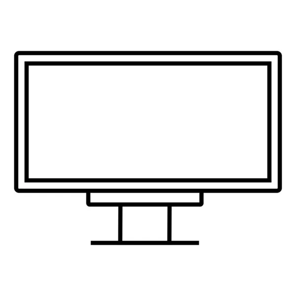 Monitor Computadora Icono Vector Ilustración — Archivo Imágenes Vectoriales