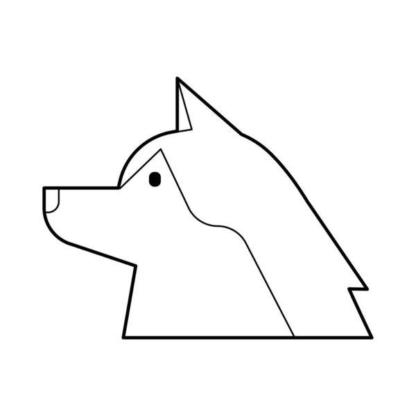 狗的图标 动物的轮廓 矢量说明 — 图库矢量图片