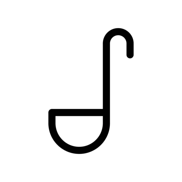 Schöpfkelle Flache Symbol Vektor Illustration — Stockvektor