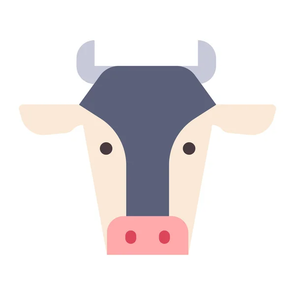 Vaca Icono Vector Ilustración — Archivo Imágenes Vectoriales