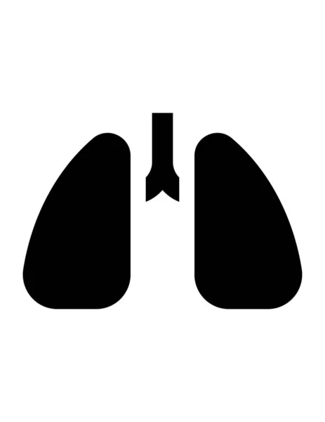 Ανθρώπινο Εικονίδιο Πνευμόνων Εικονογράφηση Διανύσματος — Διανυσματικό Αρχείο