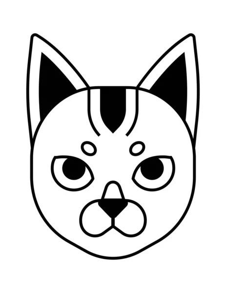 Premium Vector  A cat head icon japan style