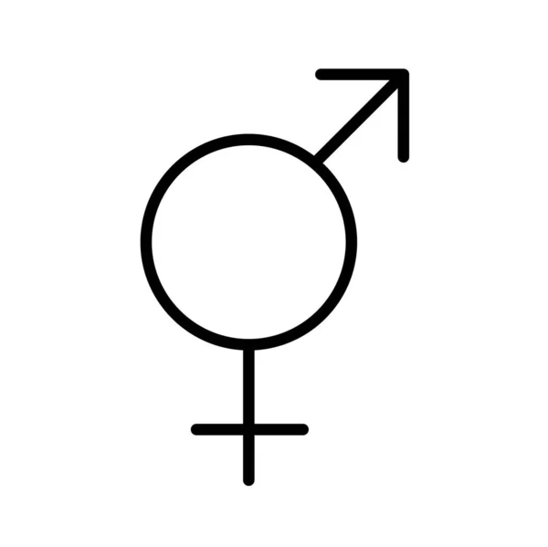 Vector Icono Masculino Femenino — Vector de stock