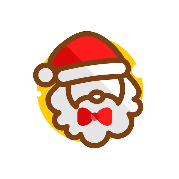 Santa Claus Weihnachten Ikone Vektor Illustration Grafik Design — Stockvektor