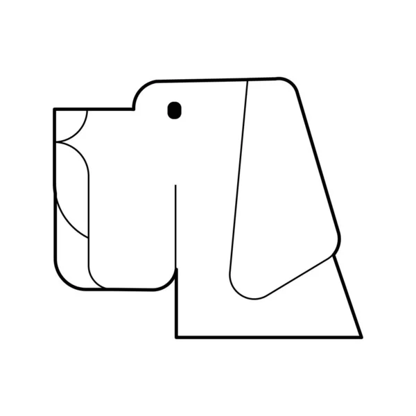 Bloodhound Płaska Ikona Wektor Ilustracja — Wektor stockowy