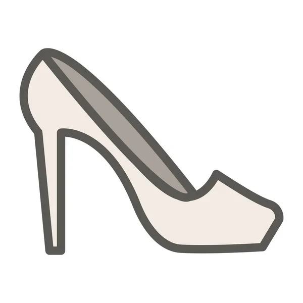 High Heeled Shoe Web Icon Vector Illustration — Stock Vector