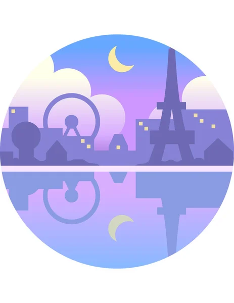 Vektorová Ilustrace Pozadí Eiffelovou Věží — Stockový vektor