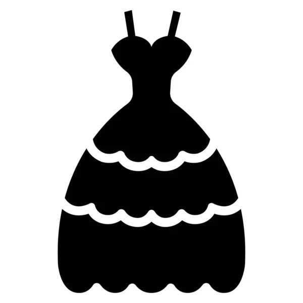 Dress Web Icon Illustrazione Vettoriale — Vettoriale Stock