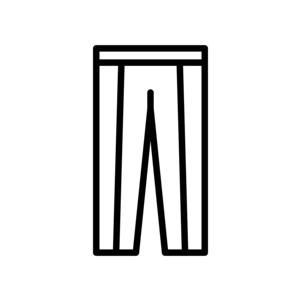 Pantaloni Icona Stile Nero Isolato Sfondo Bianco Panno Simbolo Vettoriale — Vettoriale Stock