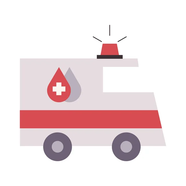 Ambulance Flat Icon Vector Illustration — 스톡 벡터