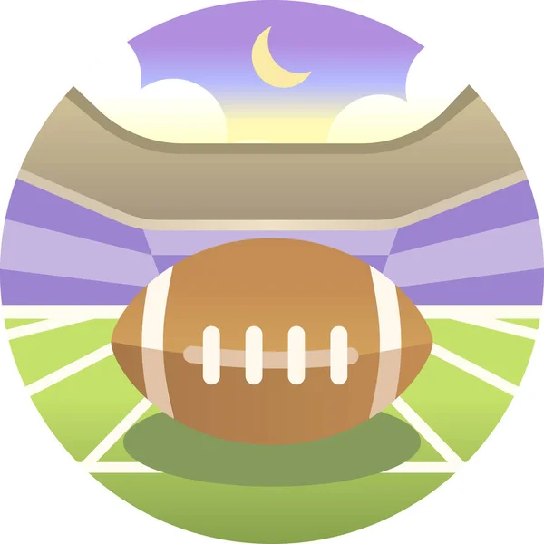 Ilustración Vectorial Una Pelota Rugby — Vector de stock