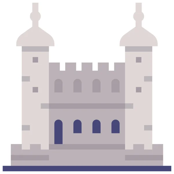 Castello Torre Vettoriale Illustrazione — Vettoriale Stock