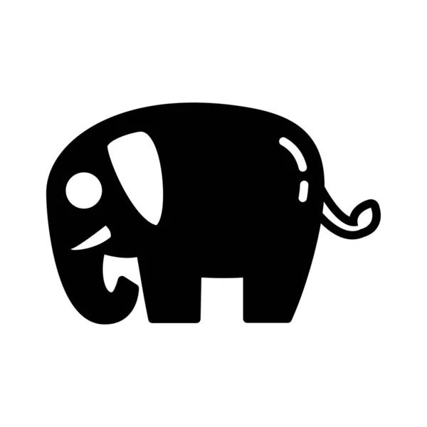 Ícone Web Elefante Ilustração Vetorial — Vetor de Stock