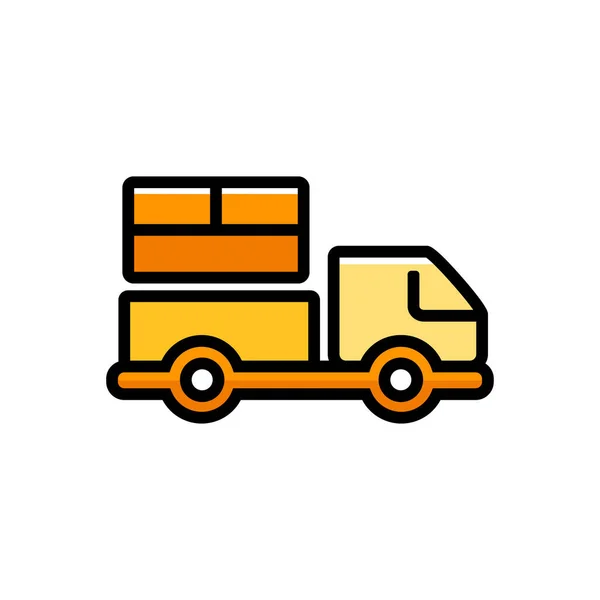 Delivery Truck Web Icon Vector Illustration — Stock Vector