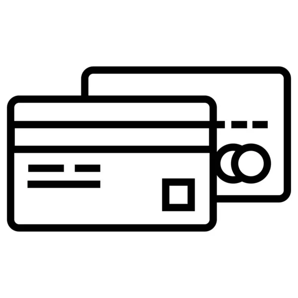 クレジットカードのベクトルアイコン — ストックベクタ