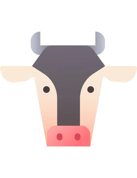 Cow Icon Vector Illustration — Stock Vector