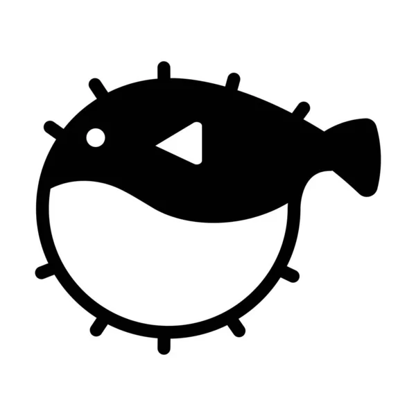 海鱼图标的矢量图解 — 图库矢量图片