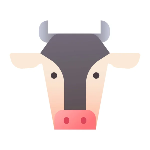 牛のアイコンベクトルイラスト — ストックベクタ