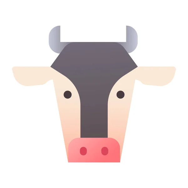 Vaca Icono Vector Ilustración — Archivo Imágenes Vectoriales