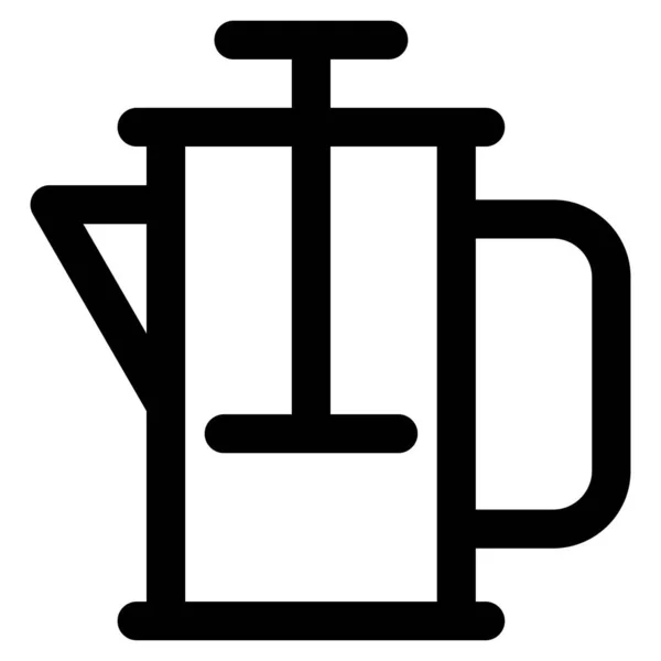 Ikona Vektoru Řádku Kávy — Stockový vektor