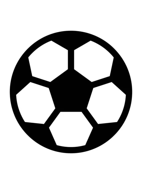 Ikona Piłki Nożnej Płaska Konstrukcja — Wektor stockowy