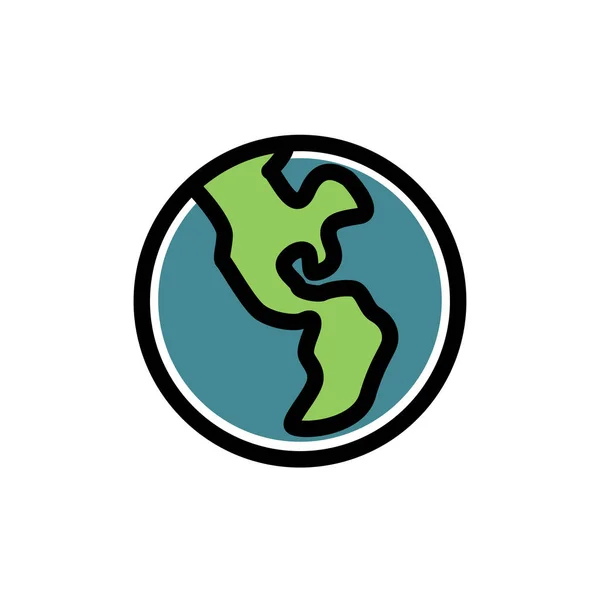 Earth Planet Icon Vector Illustration Graphic Design — 스톡 벡터