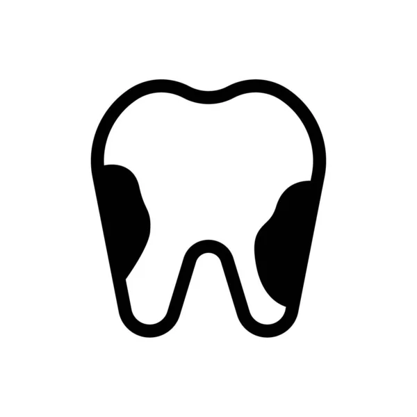 Icona Del Dente Simbolo Cura Dentale Illustrazione Vettoriale — Vettoriale Stock