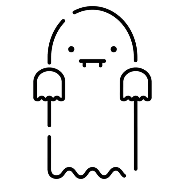 Ghost Web Icon Vector Illustration — Stock Vector