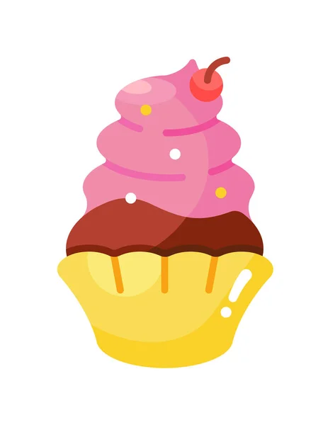 Cupcake Ícone Ilustração Vetorial —  Vetores de Stock