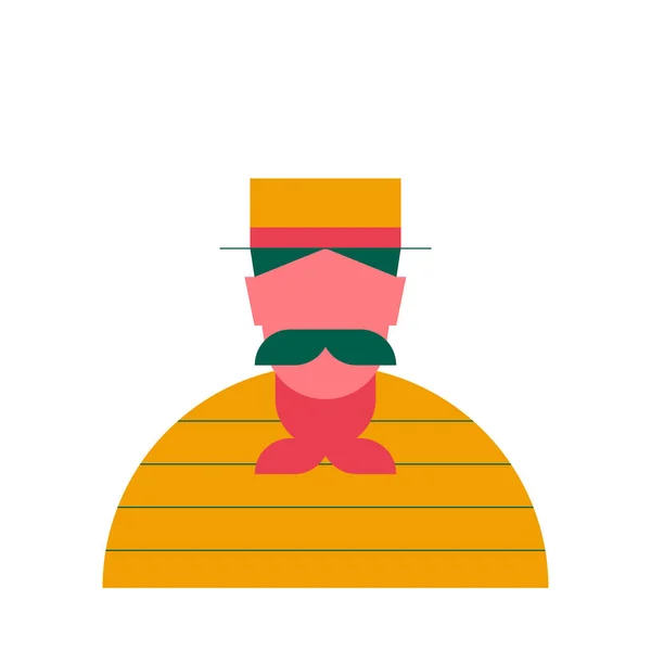 Conception Plate Soldat Avec Chapeau — Image vectorielle