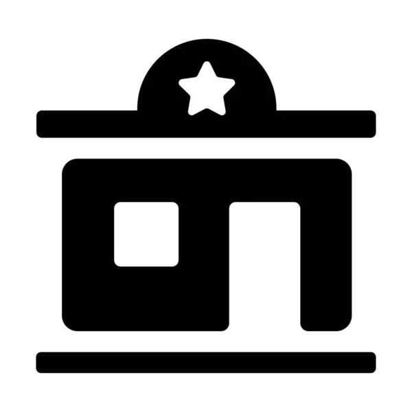 Ikona Wektora Linii Policyjnej — Wektor stockowy